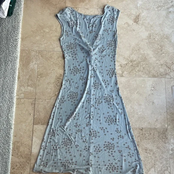 Free People Light Blue Floral Midi Dress - Picture 6 of 6